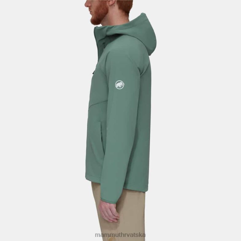 Mammut muškarci odjeća ultimativna udobnost pa jakna s kapuljačom Z08N56 tamni žad