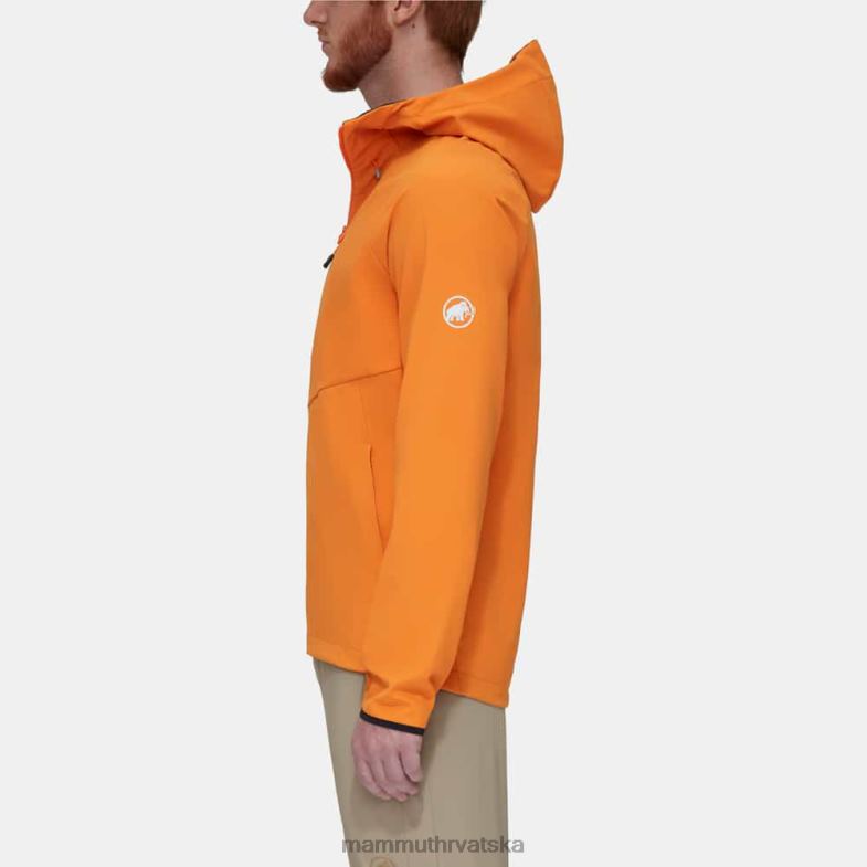 Mammut muškarci odjeća ultimativna udobnost pa jakna s kapuljačom Z08N728 tamna mandarina