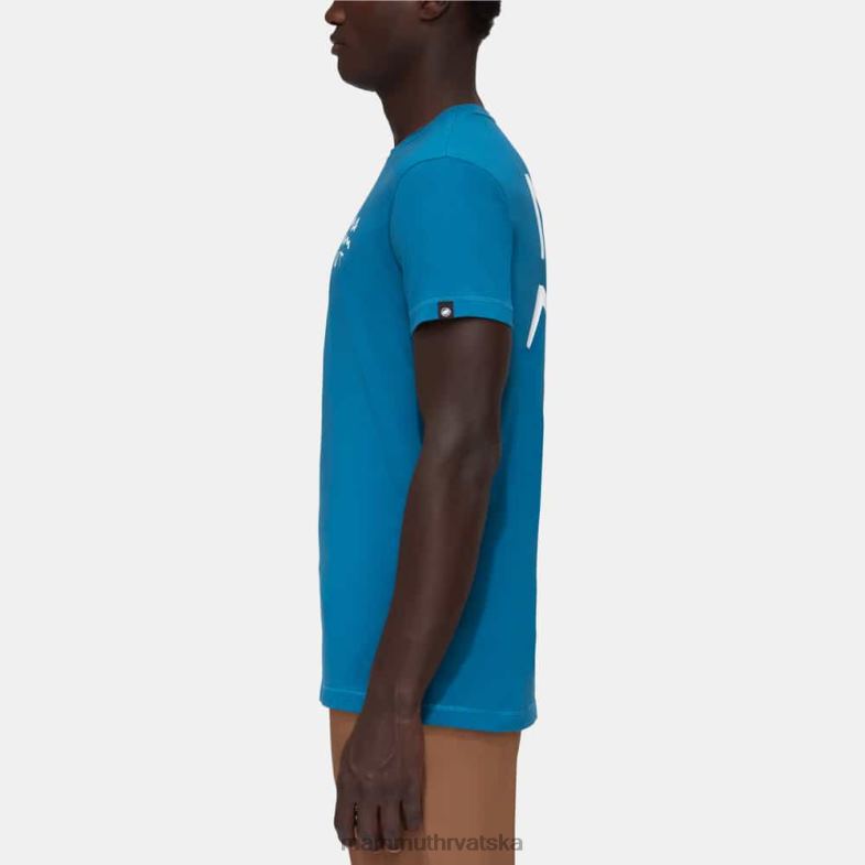 Mammut muškarci odjeća massone natpis na majici Z08N808 duboki led