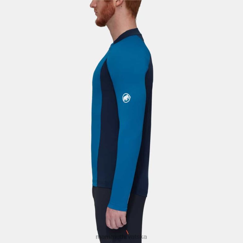 Mammut muškarci odjeća aenergy fl dugi rukav s poluzatvaračem Z08N850 duboka ledena marina