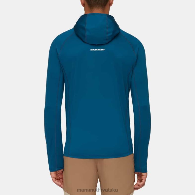 Mammut muškarci odjeća selun fl majica s kapuljačom od sunca Z08N631 duboki led