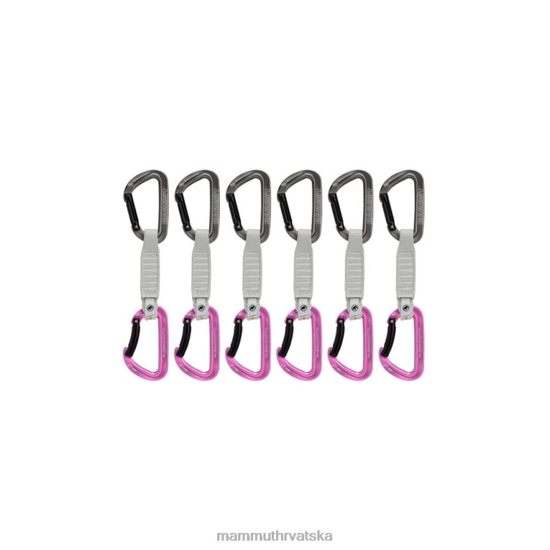 Mammut uniseks oprema radna brava za ključeve 12 cm, 6 paketa brzih zatezača Z08N1364 sivo-ružičasta
