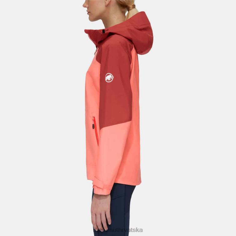 Mammut žene odjeća convey tour hs jakna s kapuljačom Z08N744 losos-terakota