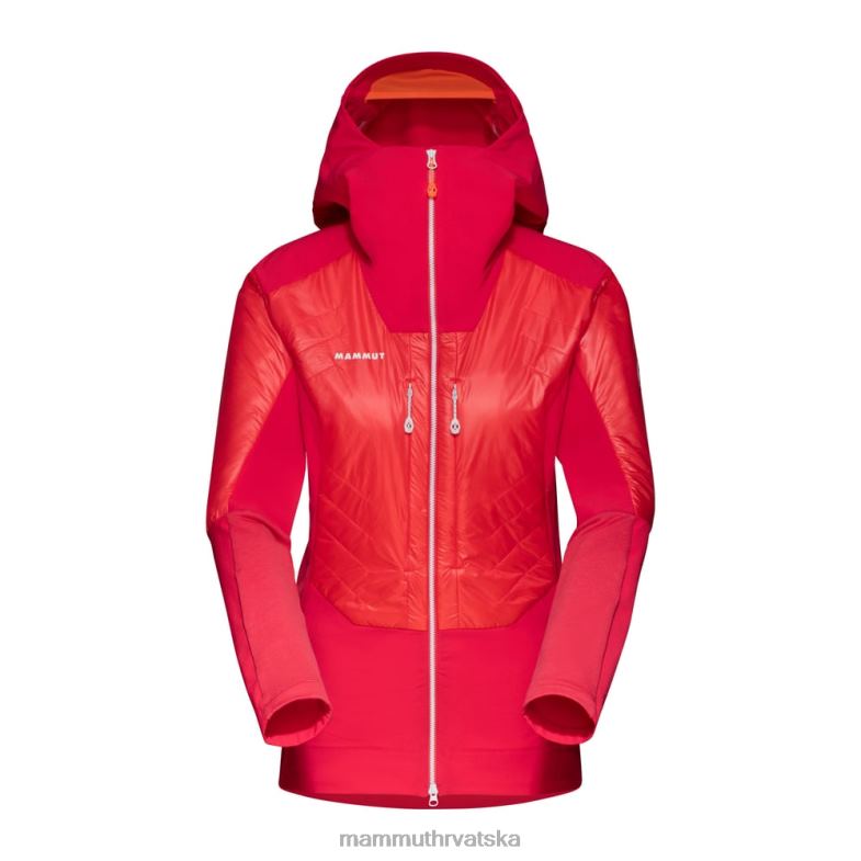 Mammut žene odjeća eisfeld so hibridna jakna s kapuljačom Z08N769 azaleja