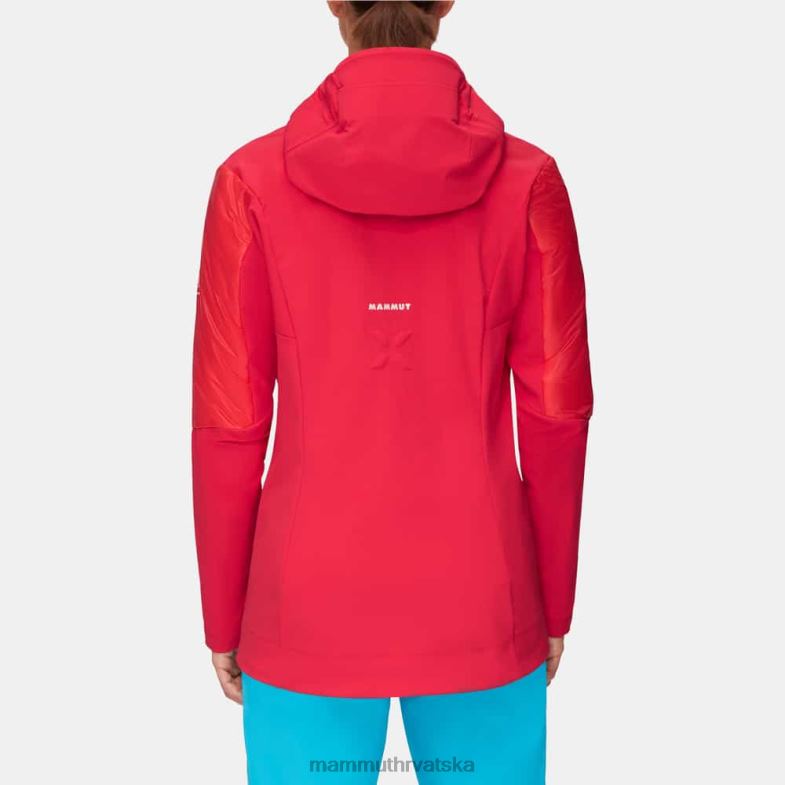 Mammut žene odjeća eisfeld so hibridna jakna s kapuljačom Z08N769 azaleja
