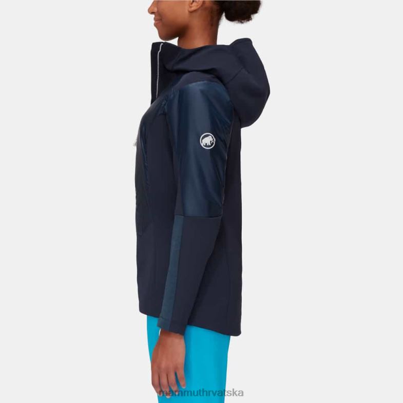 Mammut žene odjeća eisfeld so hibridna jakna s kapuljačom Z08N770 noć