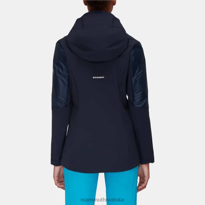 Mammut žene odjeća eisfeld so hibridna jakna s kapuljačom Z08N770 noć