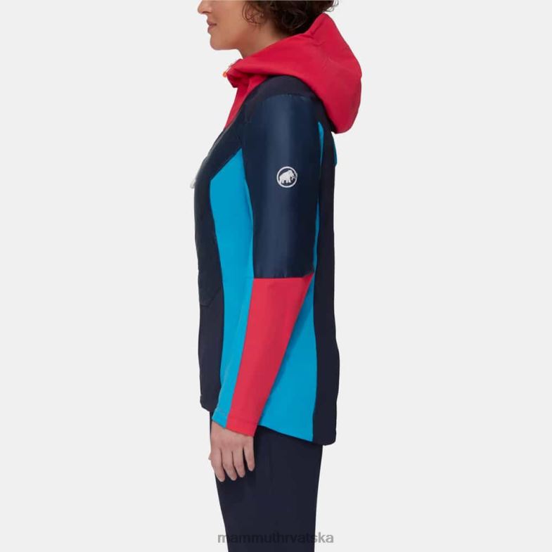 Mammut žene odjeća eisfeld so hibridna jakna s kapuljačom Z08N83 noć-azaleja