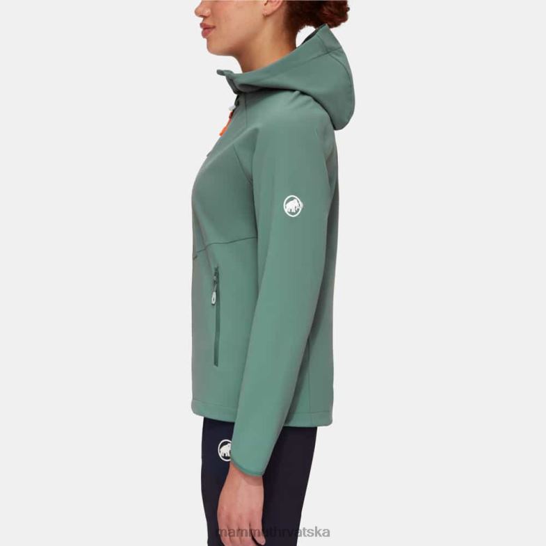 Mammut žene odjeća ultimativna udobnost pa jakna s kapuljačom Z08N15 tamni žad