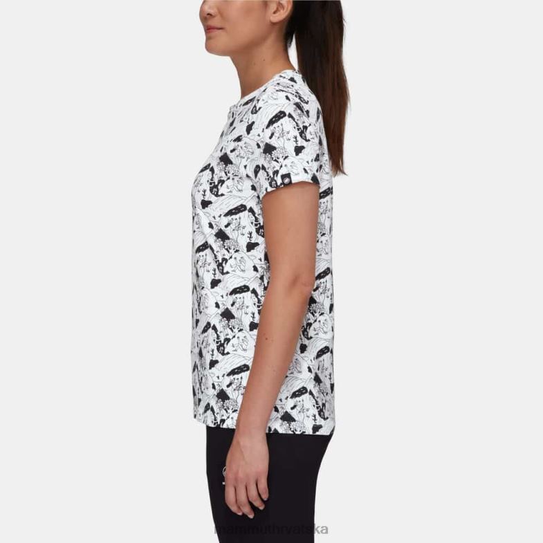 Mammut žene odjeća massone t-shirt penjačka scena Z08N257 bijelo crno