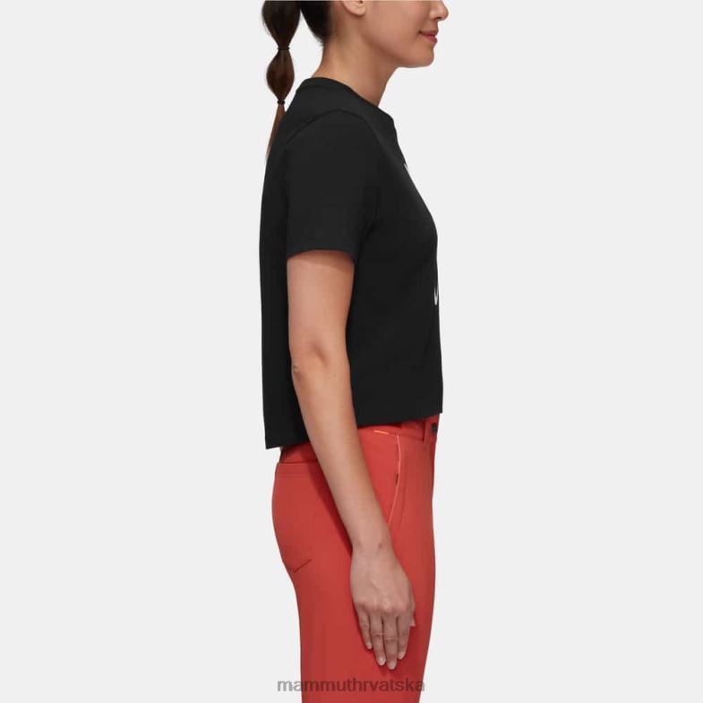 Mammut žene odjeća obrezani natpis na majici massone Z08N250 crno