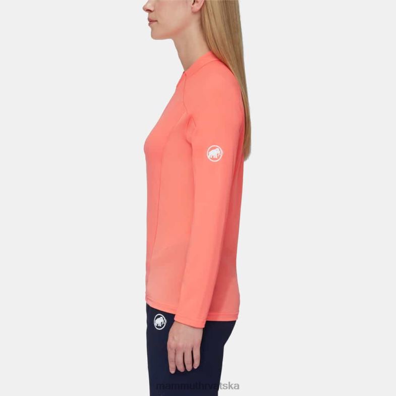 Mammut žene odjeća aenergy fl dugi rukav s poluzatvaračem Z08N135 losos-terakota