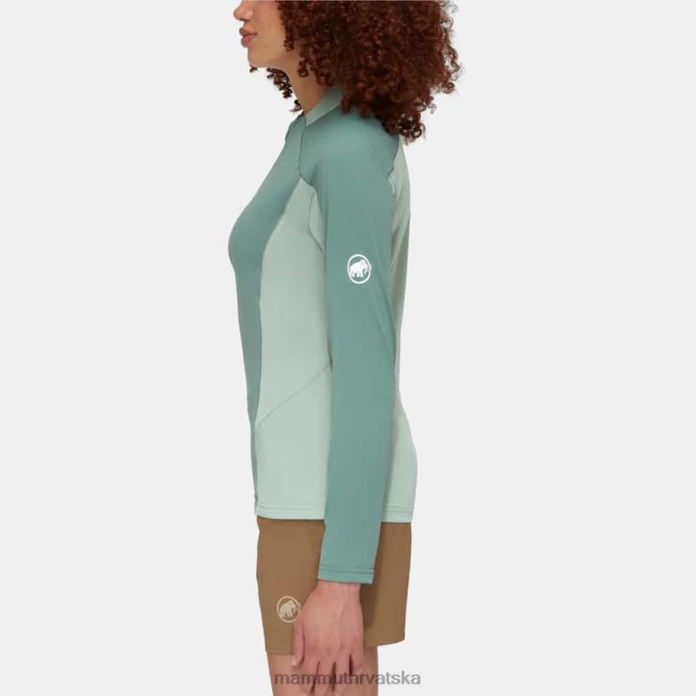 Mammut žene odjeća aenergy fl dugi rukav s poluzatvaračem Z08N847 tamni žad-žad