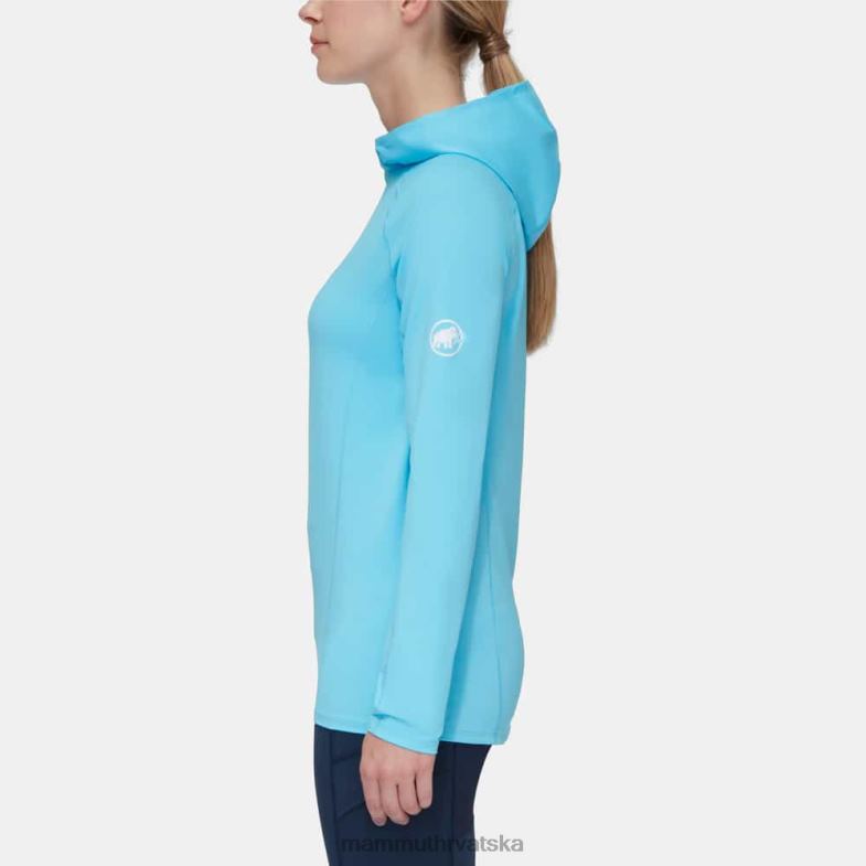 Mammut žene odjeća selun fl majica s kapuljačom od sunca Z08N644 hladna plava
